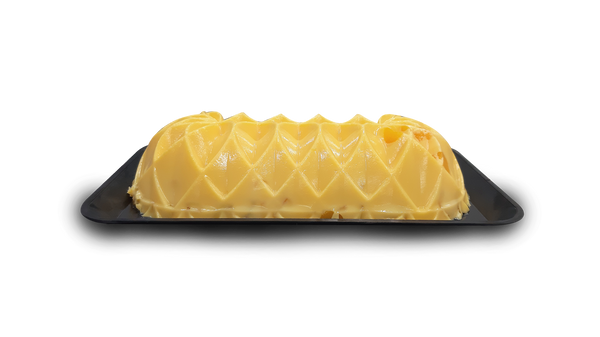 Gelatina de Rompope con durazno en barra